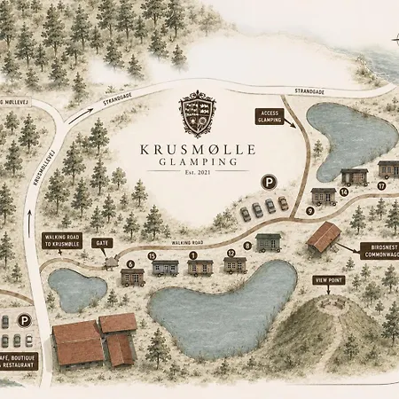 مكان تخييم Krusmolle Glamping *